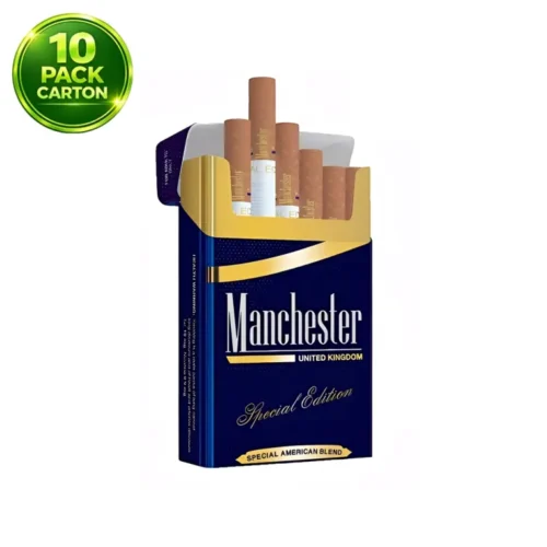 Manchester Special Edition Blue 8mg x 10 Packs /1 Carton